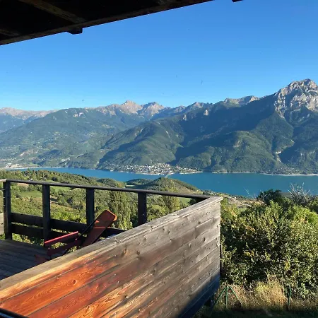 Chalet Bioclimatique Avec Vue Sur Le Lac De Serre Poncon Saint-Apollinaire  Buitenkant foto